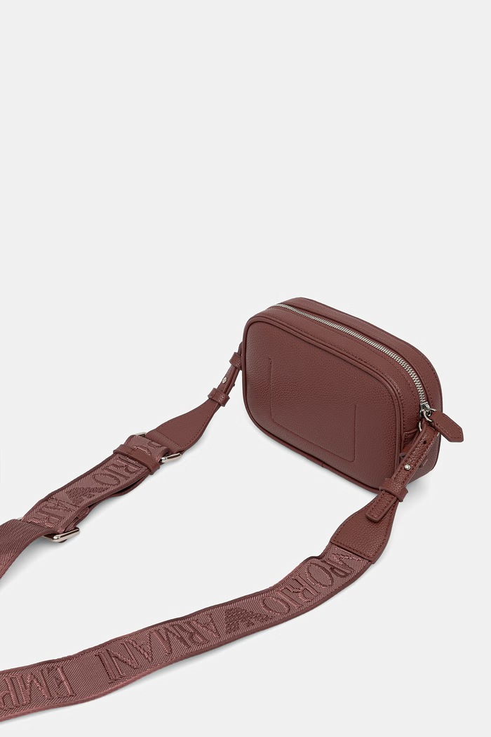 Akcesoria Emporio Armani torebka crossbody damska z imitacji skóry EW000537.AF12036 brązowy