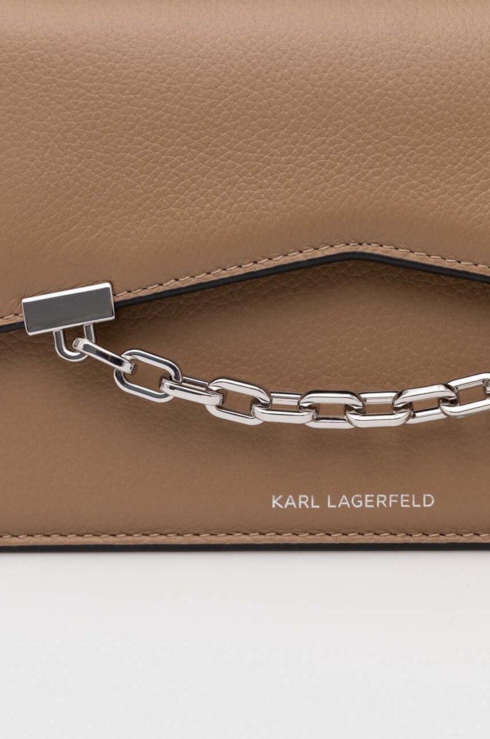 Karl Lagerfeld torebka skórzana 245W3028 brązowy
