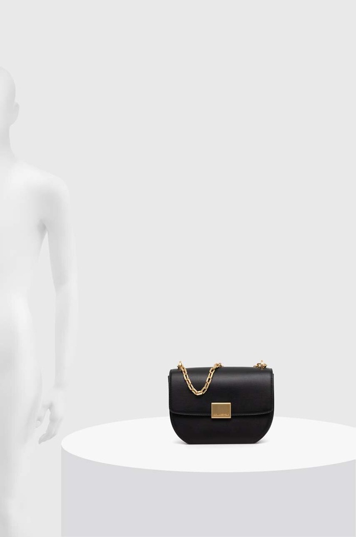 Δερμάτινη τσάντα Karl Lagerfeld 245W3057 μαύρο