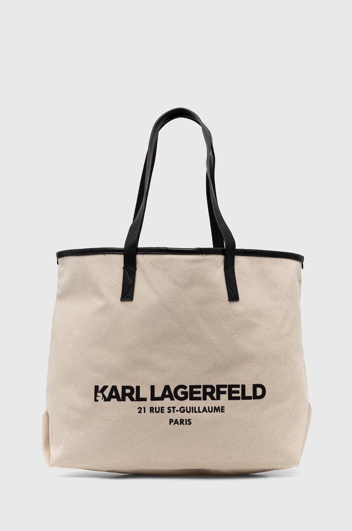 Kabelka Karl Lagerfeld nášivka béžová 245W3856