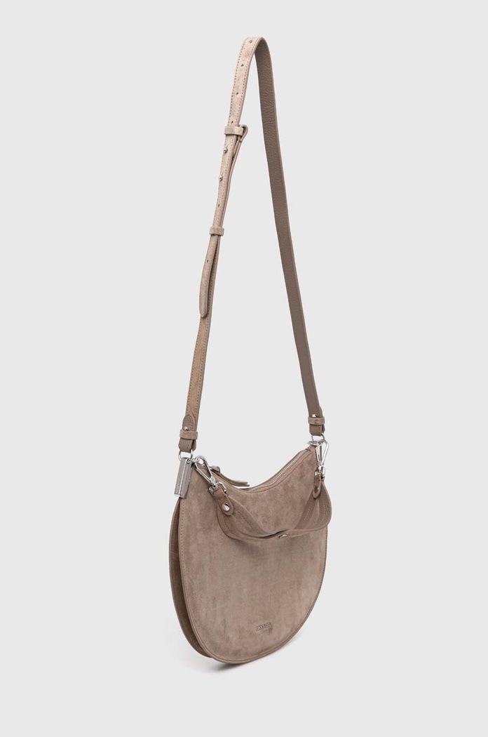 Coccinelle torebka zamszowa SUNUP SUEDE E1.QKG.13.02.01 beżowy AW25