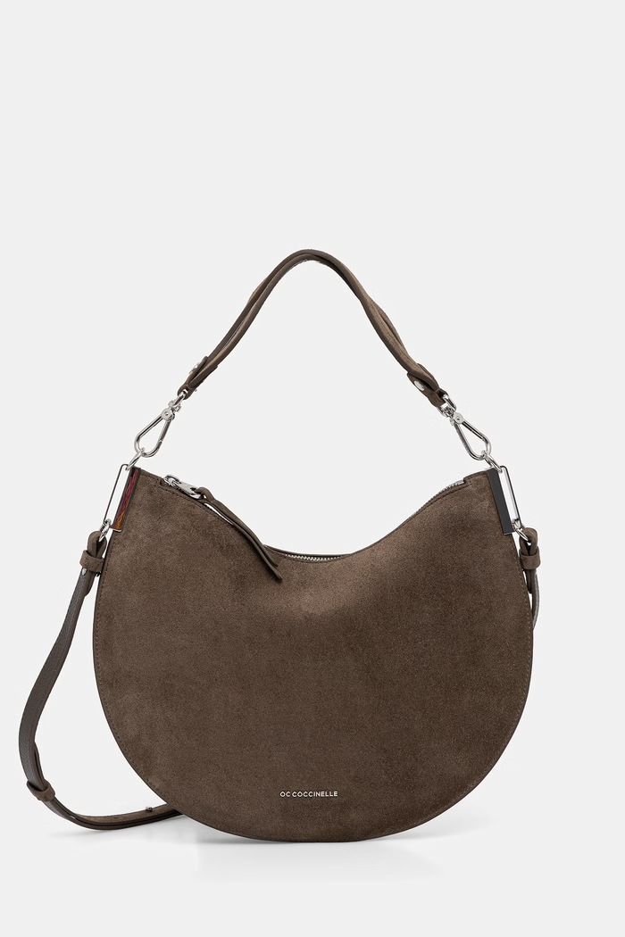 Coccinelle torebka crossbody damska zamszowa COCCINELLESUNUP SUEDE zielony E1.QKG.13.02.01