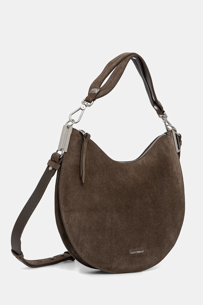 Coccinelle torebka crossbody damska zamszowa COCCINELLESUNUP SUEDE E1.QKG.13.02.01 zielony AW25