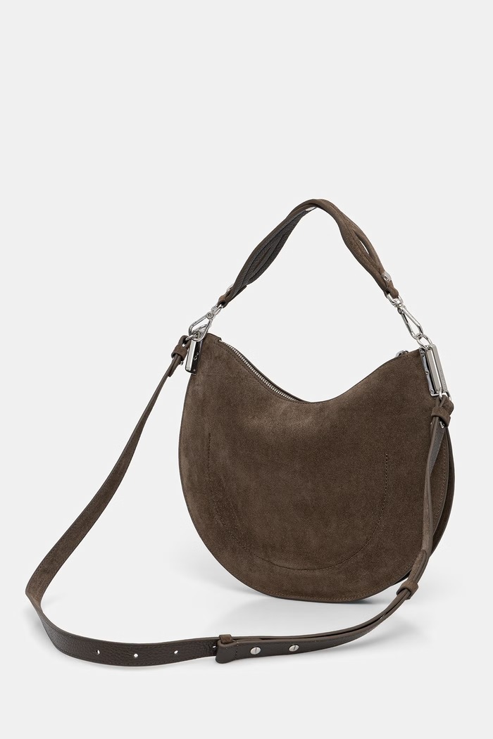 Akcesoria Coccinelle torebka crossbody damska zamszowa COCCINELLESUNUP SUEDE E1.QKG.13.02.01 zielony