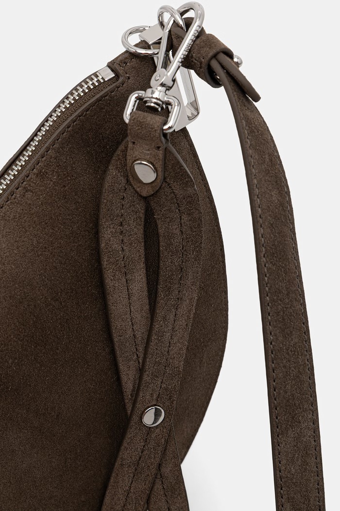 Coccinelle torebka crossbody damska zamszowa COCCINELLESUNUP SUEDE zielony E1.QKG.13.02.01
