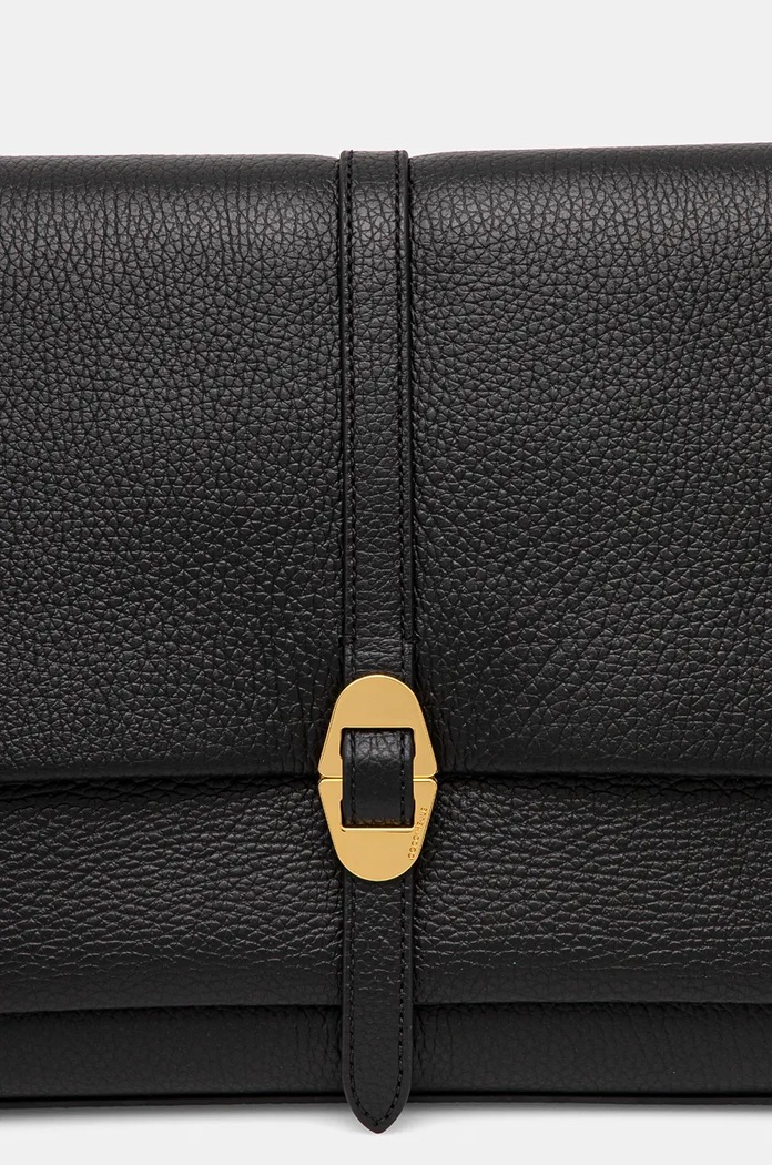 Kožená kabelka Coccinelle COCCINELLEDORIAN černá E1.RCK.12.01.01