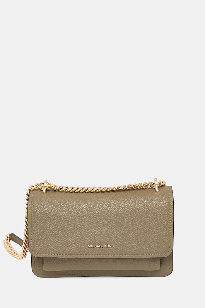 Kožená kabelka MICHAEL Michael Kors přírodní kůže zelená 30T4GC7L3T