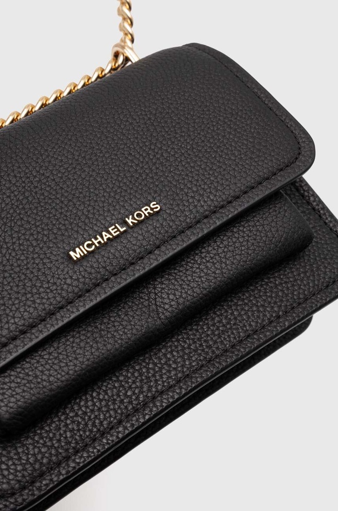 Kožená kabelka MICHAEL Michael Kors čierna 32T4GC7C1T