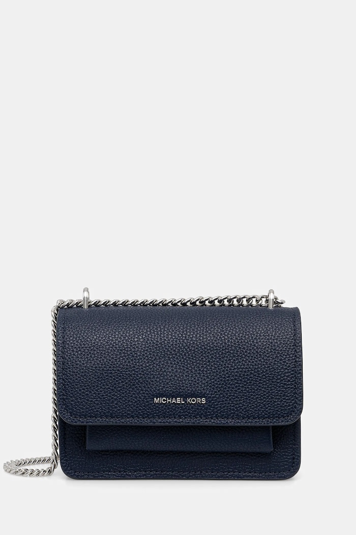 Usnjena torbica MICHAEL Michael Kors modra 32T4SC7C1T
