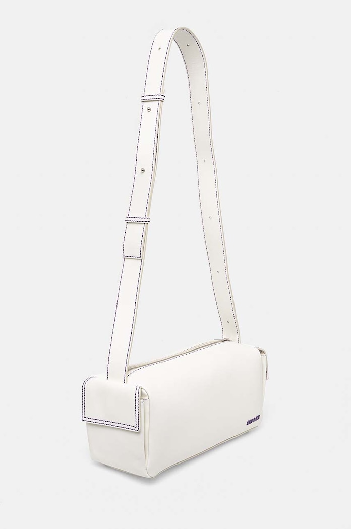 Kožená kabelka Sunnei MACCWBAG017 biela AW24