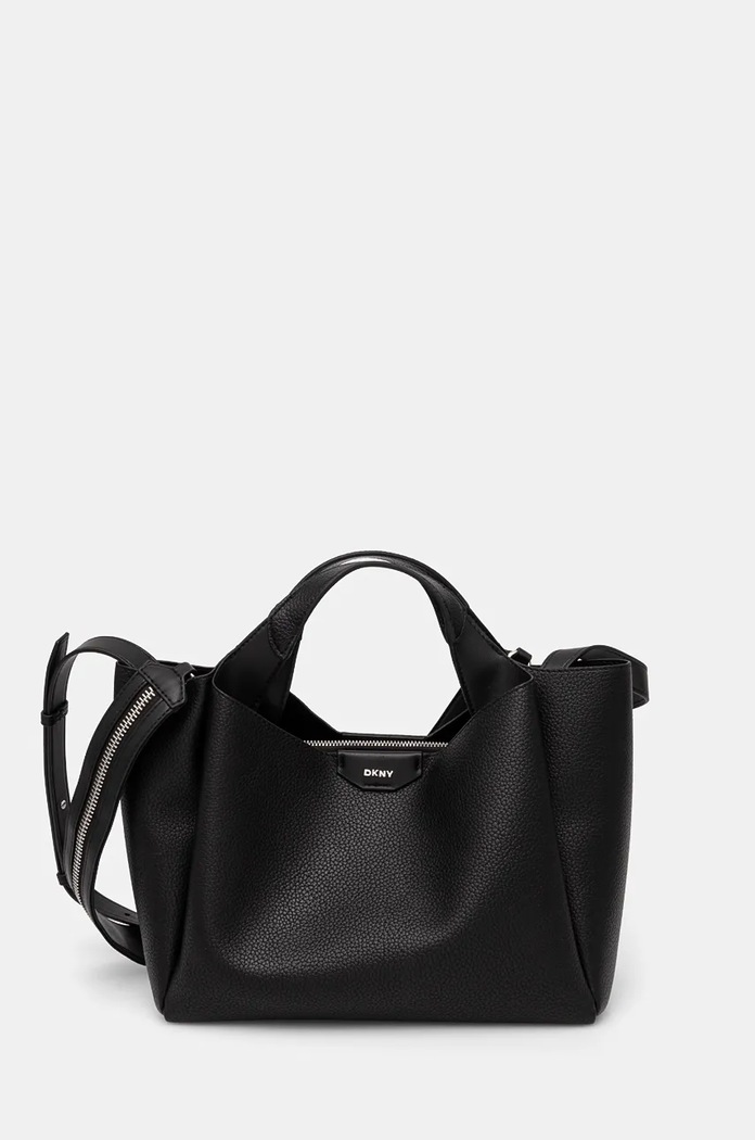 DKNY geantă crossbody pentru femei cu imitație de piele uni negru R43DYG33