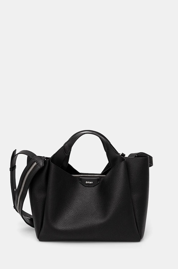 DKNY geantă crossbody pentru femei cu imitație de piele uni negru R43DYG33