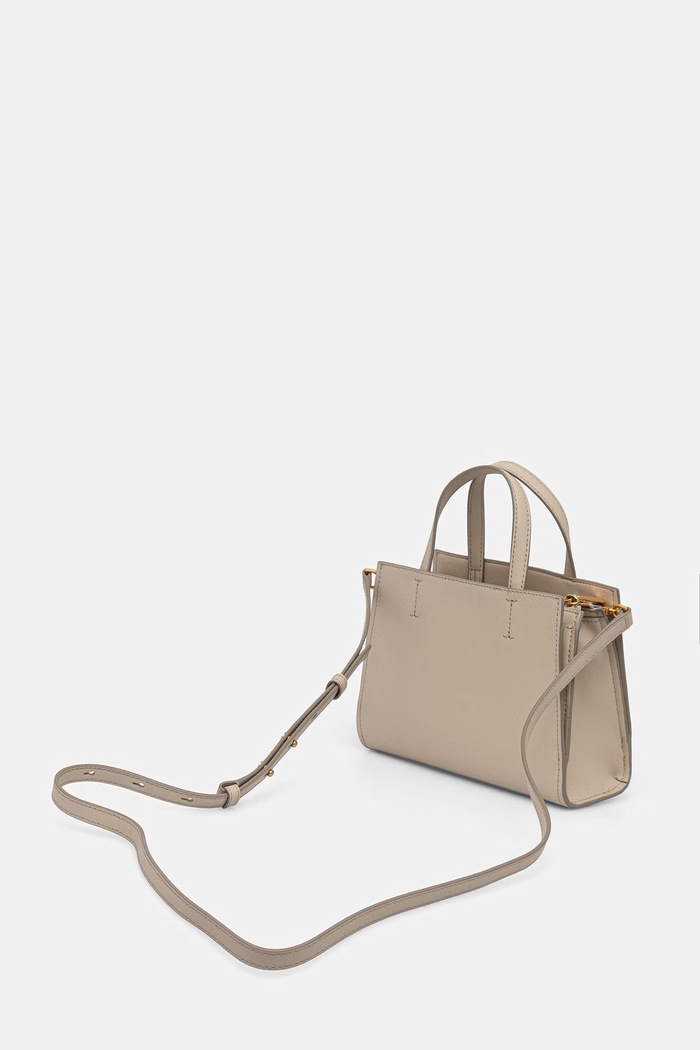 DKNY torebka crossbody damska skórzana beżowy R43EYG56