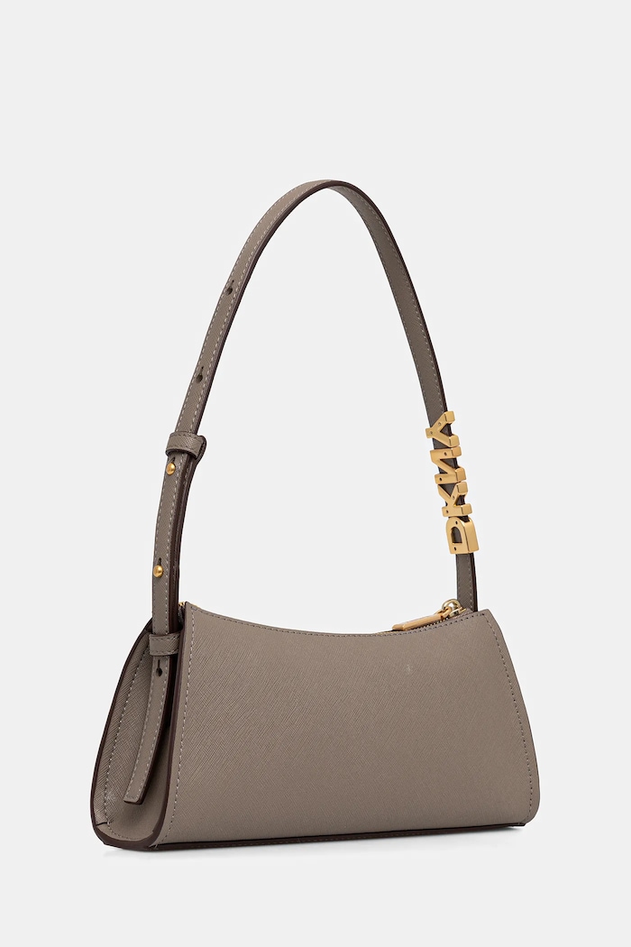 Kožená kabelka Dkny R433YG57 béžová SS26