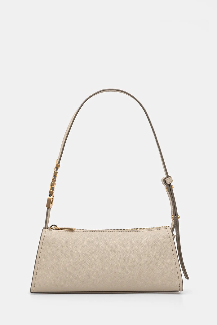 DKNY torebka bagietka damska skórzana beżowy R433YG57
