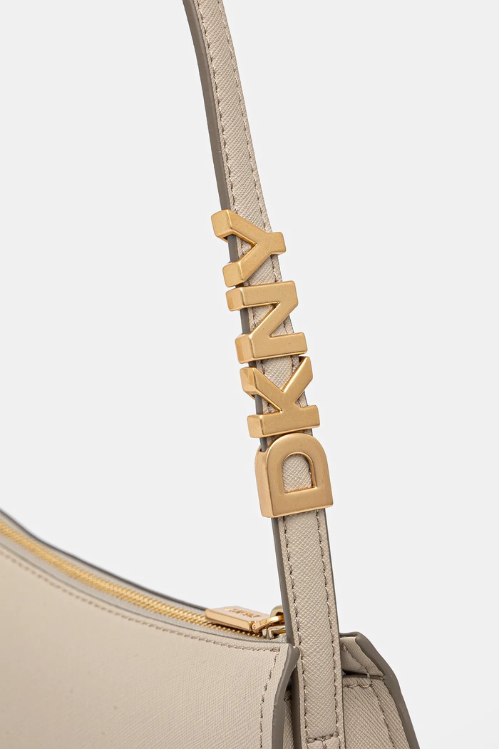 DKNY torebka bagietka damska skórzana beżowy R433YG57