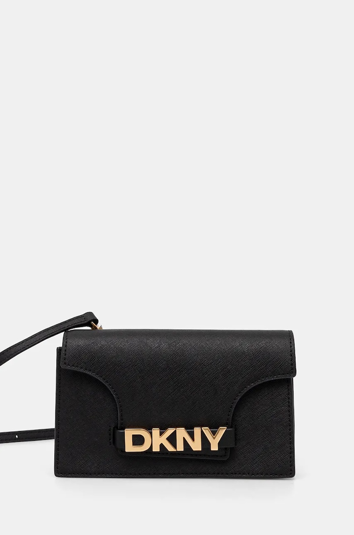 Kožna torba Dkny bez uzorka crna R435OG58