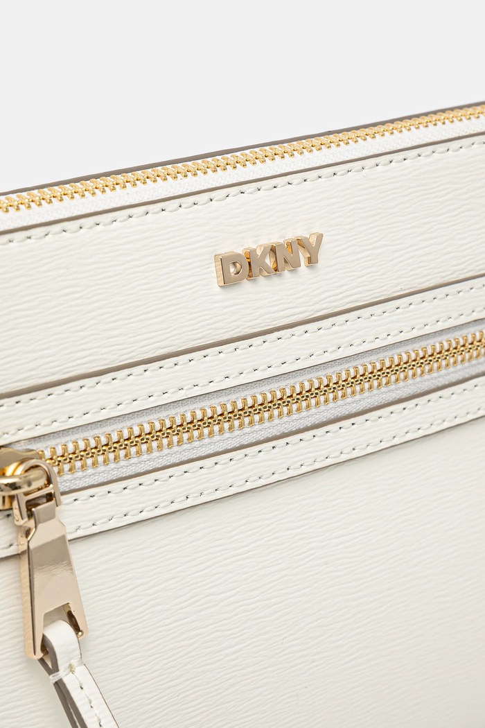 Kožená kabelka Dkny béžová R42EKE17