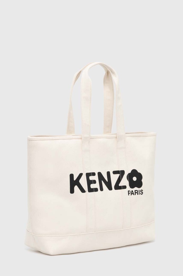 Βαμβακερή τσάντα Kenzo Utility Large Tote Bag FE68SA911F36.03 μπεζ AW24
