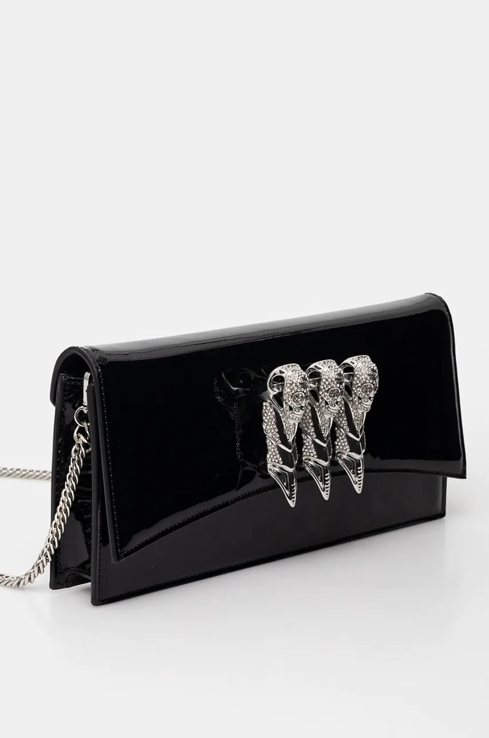 Кожен клъч Philipp Plein AADA.WBA2044.PLE010N черен AW24