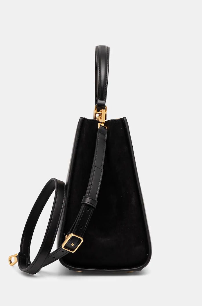 Δερμάτινη τσάντα Tory Burch Eleanor 137312.001 μαύρο AW24