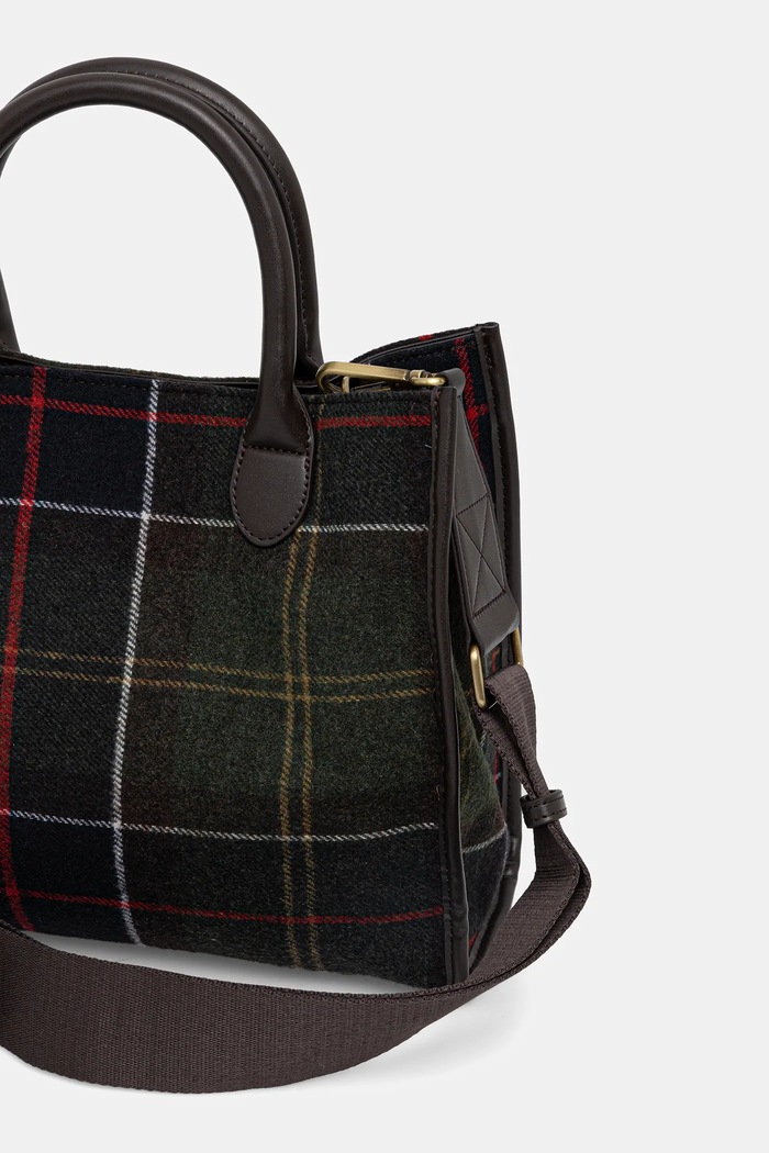 Accesorii Barbour geantă de mână cu amestec de lână LBA0423 verde