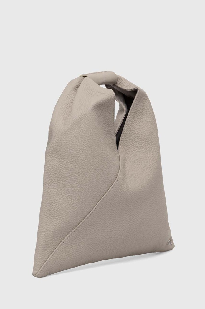 Кожена чанта MM6 Maison Margiela SB6WD0013.P4344 сив AA00