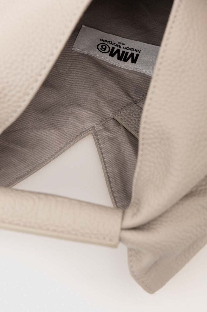 Kožená kabelka MM6 Maison Margiela S54WD0043.P4344 šedá