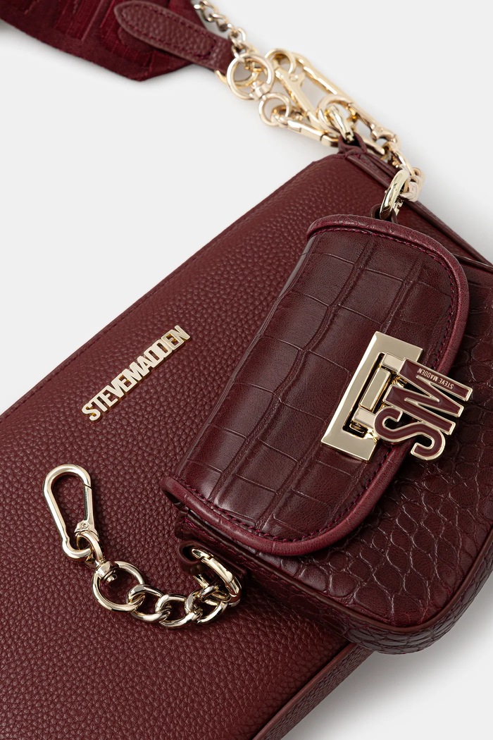 Kabelka Steve Madden Bnaim burgundské SM13001550