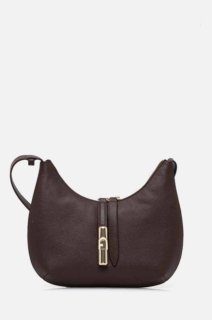 Kožená kabelka Furla přírodní kůže hnědá WB01500.BX3353.2460S