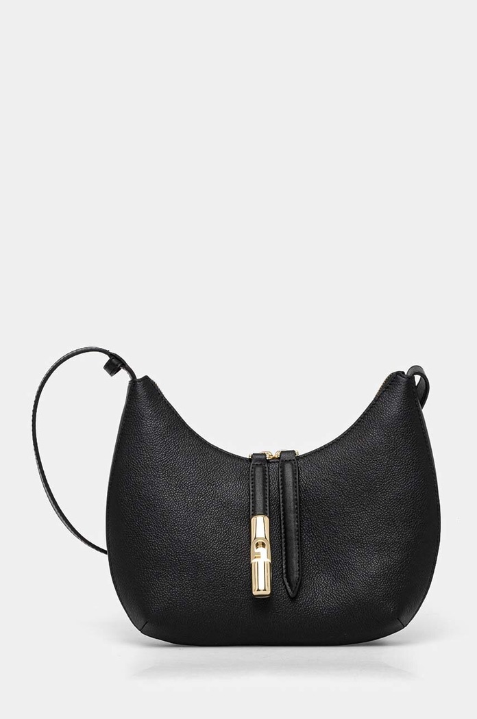 Furla crossbody torbica ženska usnjena Goccia S Shoulder Bag črna WB01500.BX3353.O6000