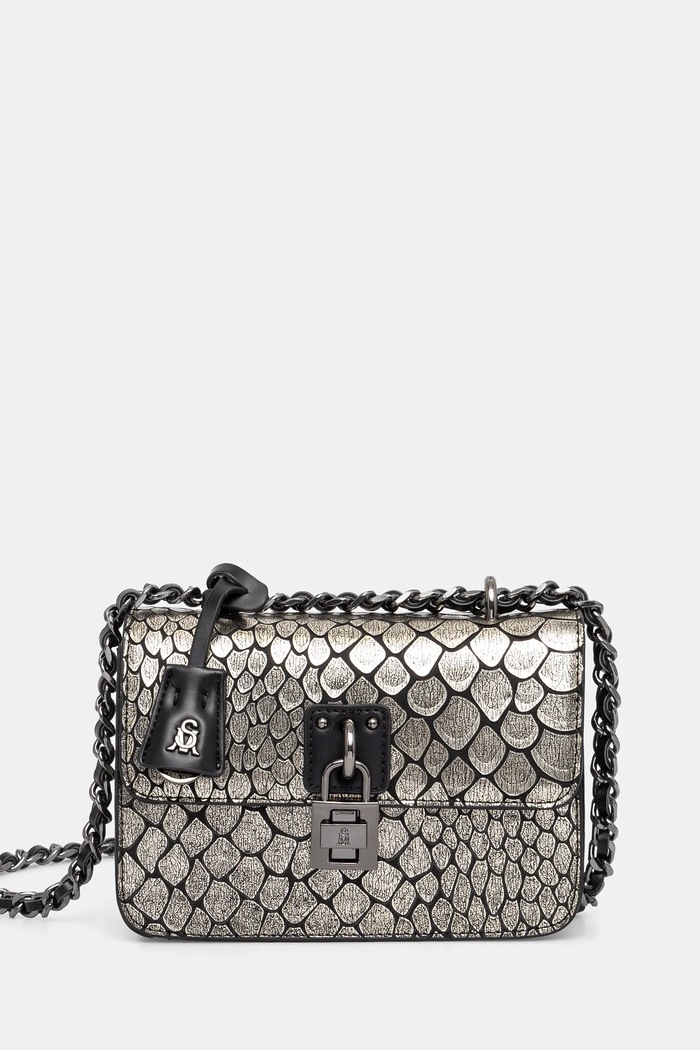 Kabelka Steve Madden Bscale nášivka stříbrná SM13001578