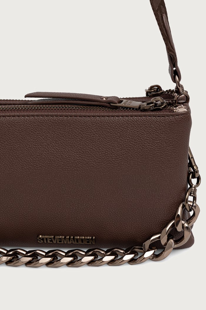 Αξεσουάρ Steve Madden Μικρή τσάντα γυναικεία από απομίμηση δέρματος Bnicco-V SM13001557 καφέ