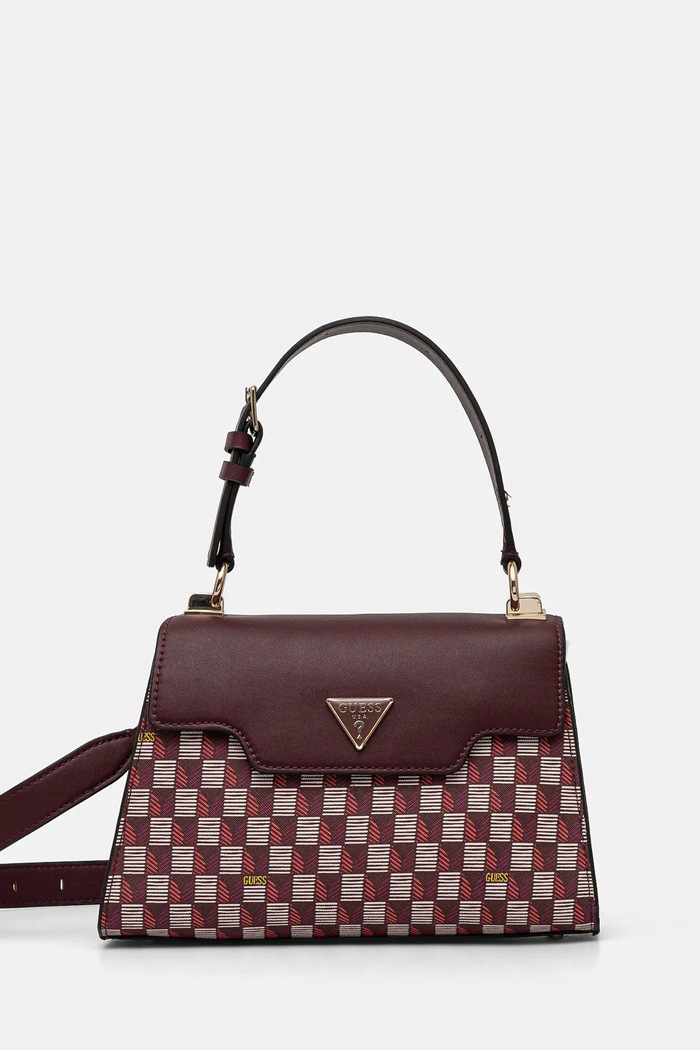 Kabelka Guess vzorovaný burgundské HWJT93.44200