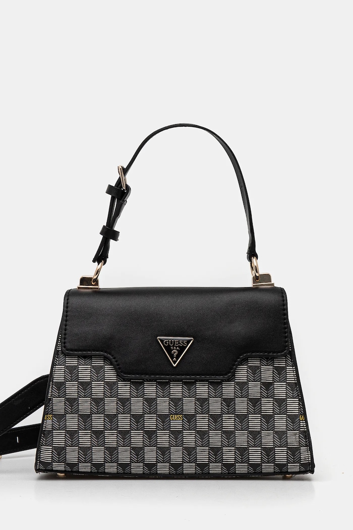 Kabelka Guess vzorovaný černá HWJT93.44200