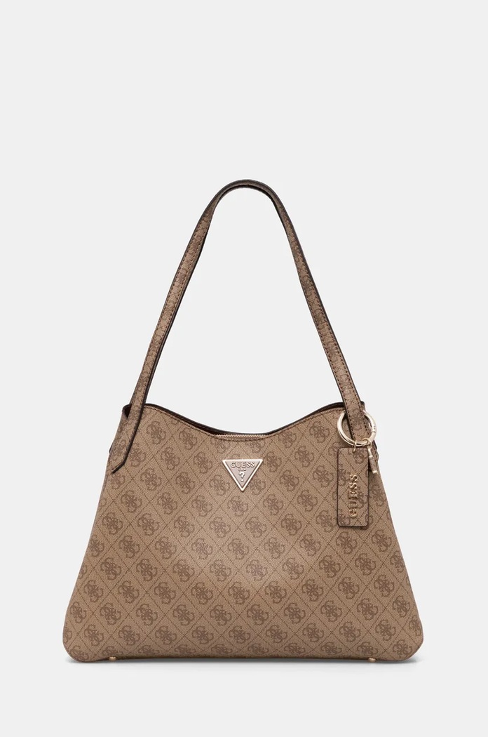 Τσάντα Guess SORA απομίμηση λείου δέρματος μπεζ HWSG95.07220