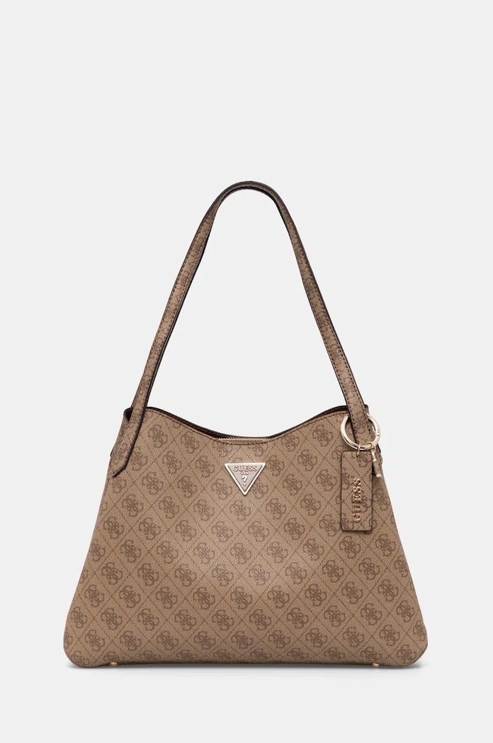 Τσάντα Guess SORA απομίμηση λείου δέρματος μπεζ HWSG95.07220
