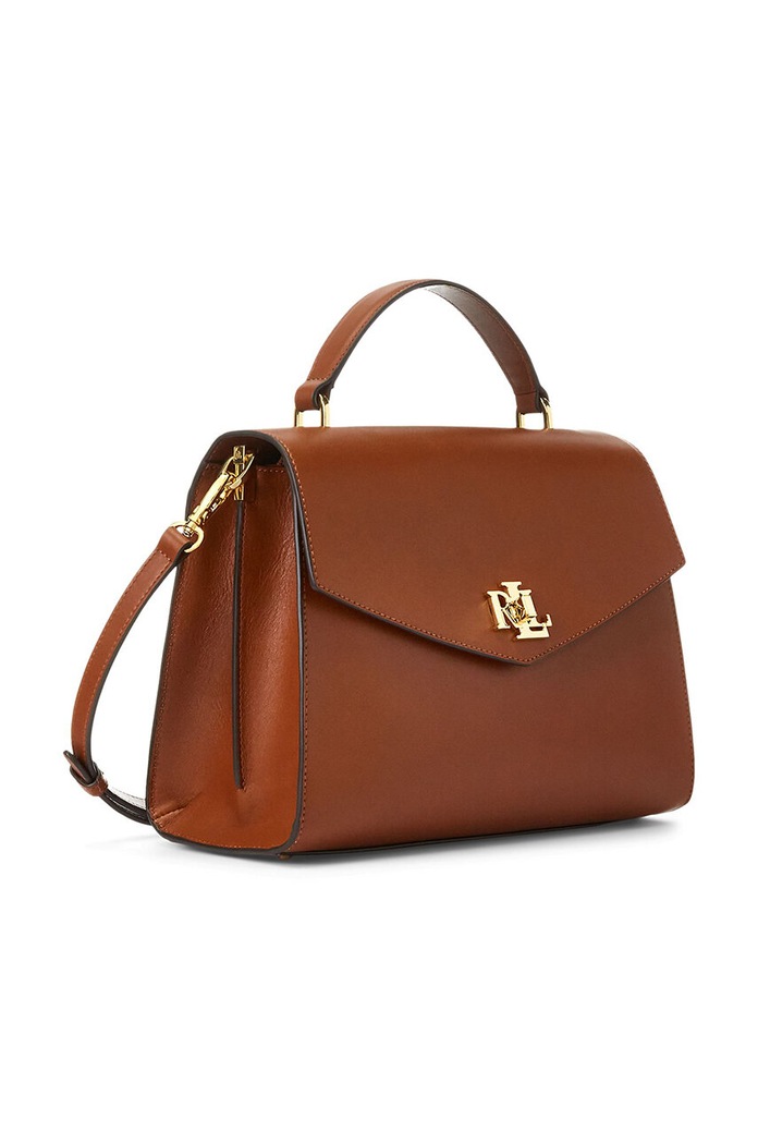 Doplňky Kožená kabelka Lauren Ralph Lauren 431915781 hnědá