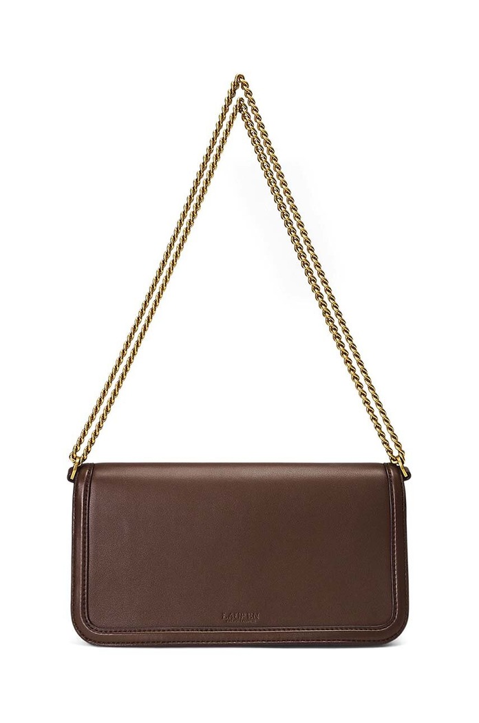 Lauren Ralph Lauren Torebka skórzana 431941874 brązowy AW24