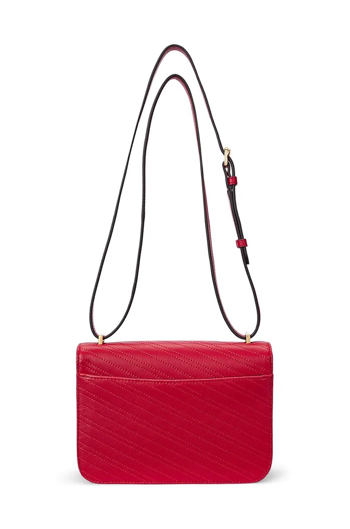 Usnjena torbica Lauren Ralph Lauren 431950822 rdeča AW24
