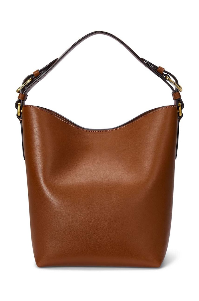 Kožená kabelka Lauren Ralph Lauren 431950855 hnědá AW24