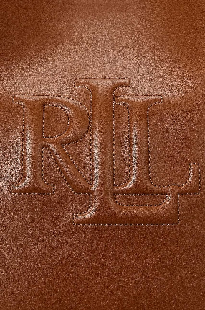 Kožená kabelka Lauren Ralph Lauren 431950855 hnědá