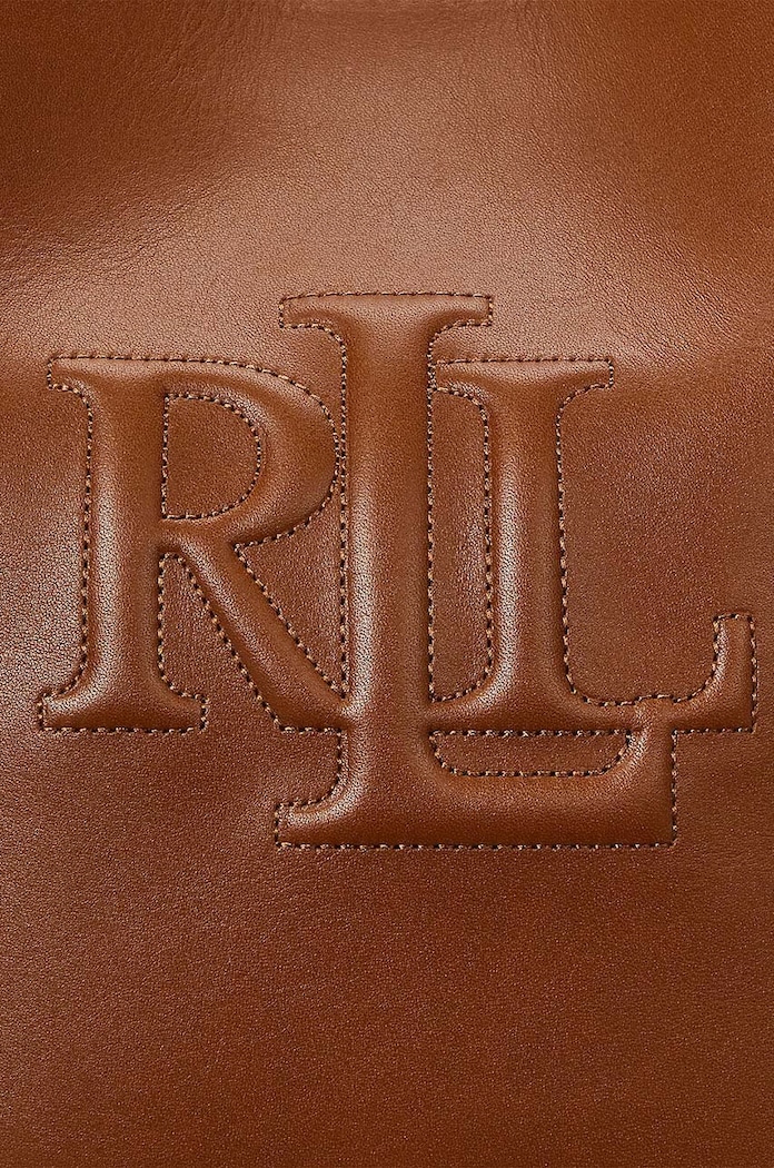 Kožená kabelka Lauren Ralph Lauren 431950855 hnědá