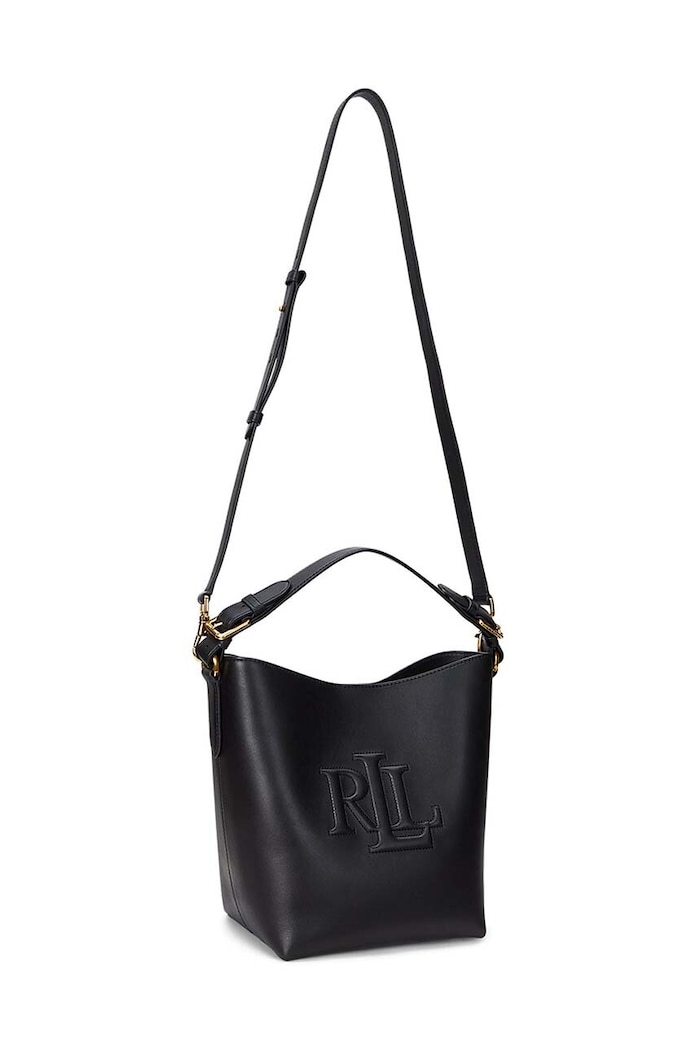 Doplňky Kožená kabelka Lauren Ralph Lauren 431950855 černá