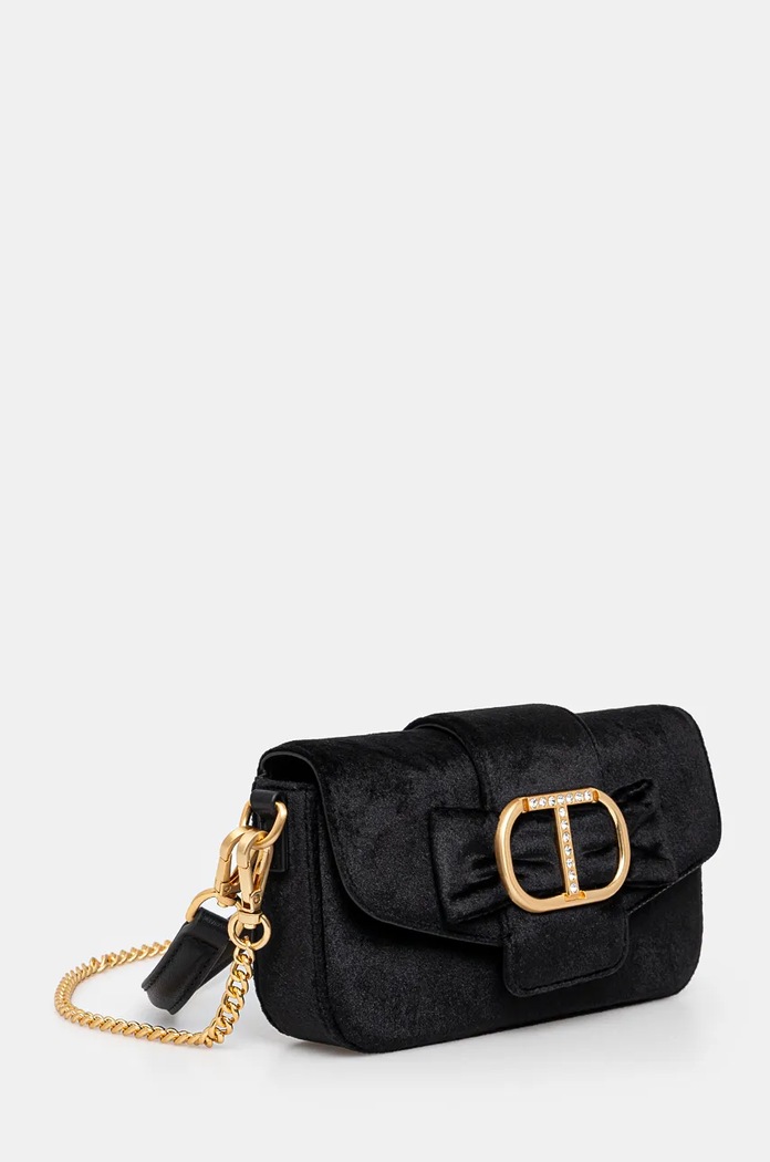 Velurová kabelka Twinset 242TD8270 černá AW24