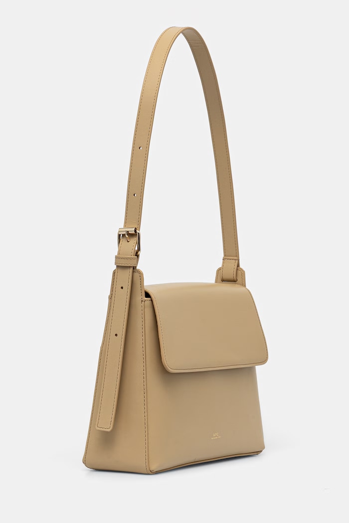 A.P.C. torebka skórzana sac virginie flap PXBRU.F61924 beżowy SS26