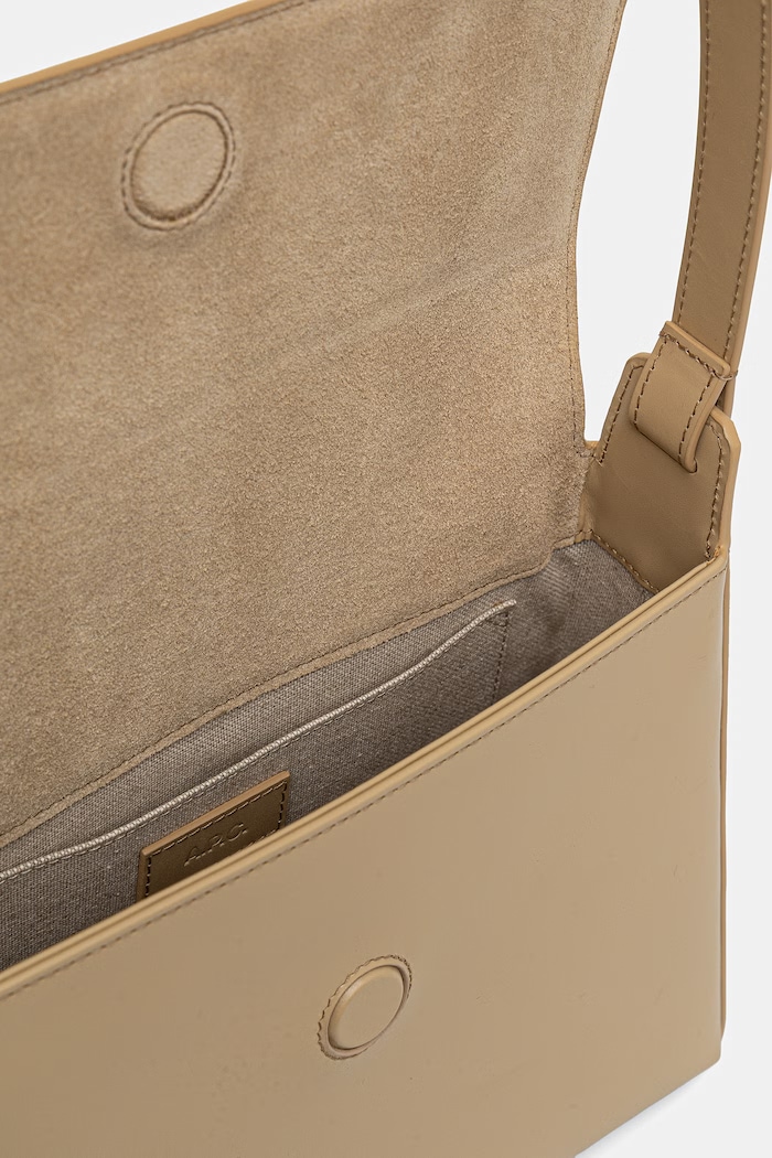 A.P.C. torebka skórzana sac virginie flap PXBRU.F61924 beżowy