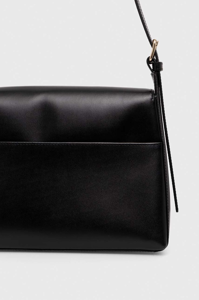Akcesoria A.P.C. torebka skórzana sac virginie flap PXBRU.F61924 czarny