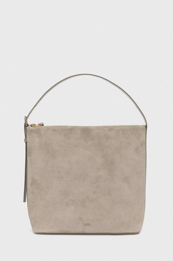 A.P.C. Geanta de mana din piele intoarsa sac vera verde PXCAL.F61902