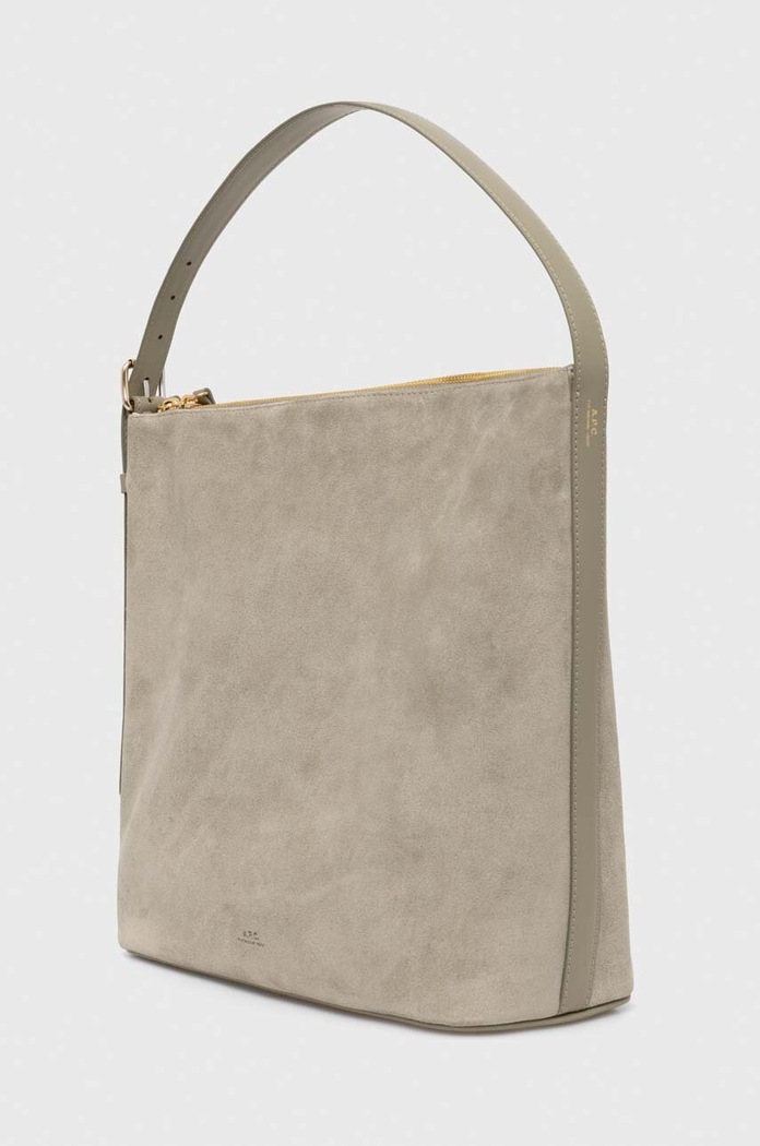 A.P.C. Geanta de mana din piele intoarsa sac vera PXCAL.F61902 verde AW24